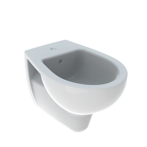 Wandhängendes Keramik-Bidet mit Einlocharmaturen Badkeramik Geberit Colibrì Aktion