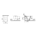 Bodenstehendes Wand-WC aus Keramik, Wandabgang, Sanitärkeramik Shift VitrA Angebot