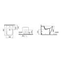 Bodenstehendes wandnahes Bidet aus Keramik, modernes Badezimmer-Sanitär Shift VitrA Angebot