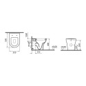 Stand-WC aus Keramik, spülrandlos, wandhängend, Badezimmerausstattung Zentrum VitrA Sales