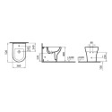 Bodenstehendes Filomuro-Bidet aus Keramik modern Badezimmer Sanitär Zentrum VitrA Angebot