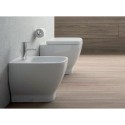 Bodenstehendes wandnahes Bidet aus Keramik, modernes Badezimmer-Sanitär Shift VitrA Verkauf
