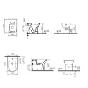 Bodenstehendes Wandbidet aus Keramik, modernes Badezimmer, Sanitärartikel S20 VitrA Angebot