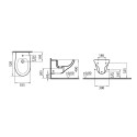 Modernes Hänge-Bidet aus Keramik Badezimmer Sanitär Normus Arkitekt VitrA Angebot