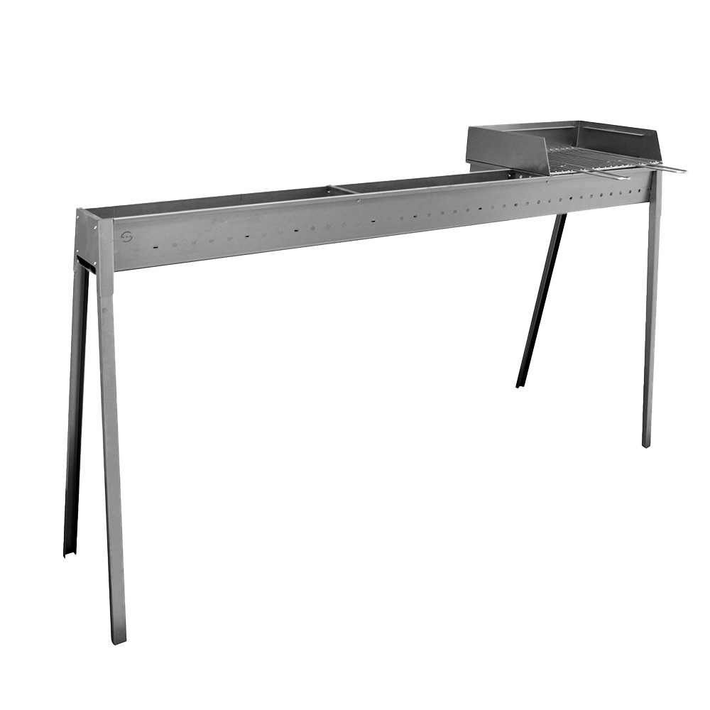 Fornacella Canalina Grillspieße Arrosticini Kohlegrill mit Trennwand-Set Torino 100+40 Plus