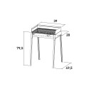 Tragbarer Holzkohlegrill aus Eisen mit Grillrost 40x30 Vesuvio Modell