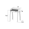 Tragbarer Holzkohlegrill aus Eisen mit Grillrost 40x30 Vesuvio Modell