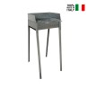 Tragbarer Holzkohlegrill aus Eisen mit Grillrost 40x30 Vesuvio Verkauf