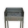 Tragbarer Eisen-Holzkohlegrill mit 40x30 Vesuvio Grill Sales