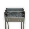 Tragbarer Holzkohlegrill aus Eisen mit Grillrost 40x30 Vesuvio Sales