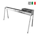 Fornacella Canalina Grill für Arrosticini und Spieße mit Holzkohle inkl. Paratia-Kit Milano 80+40 Plus Verkauf