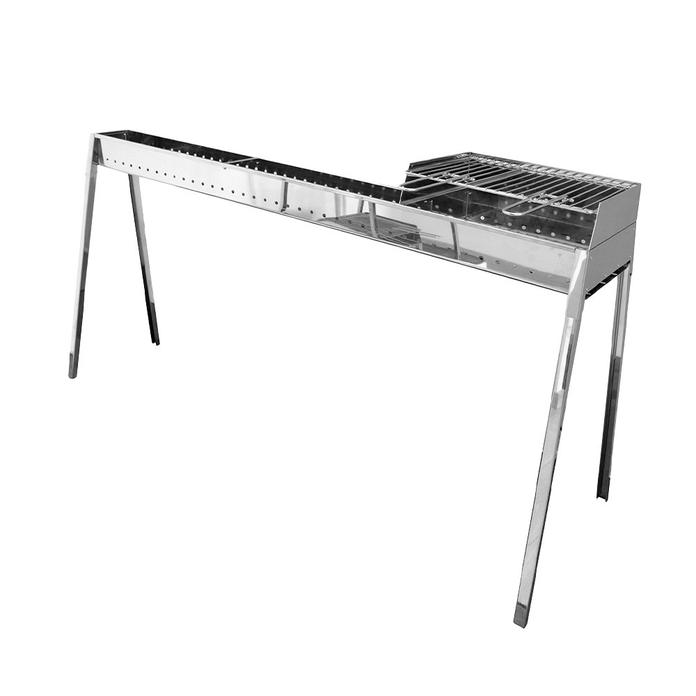 Fornacella Canalina Grill für Arrosticini und Spieße mit Holzkohle inkl. Paratia-Kit Milano 80+40 Plus