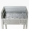 Tragbarer Holzkohlegrill aus Eisen mit Grillrost 40x30 Stromboli Sales