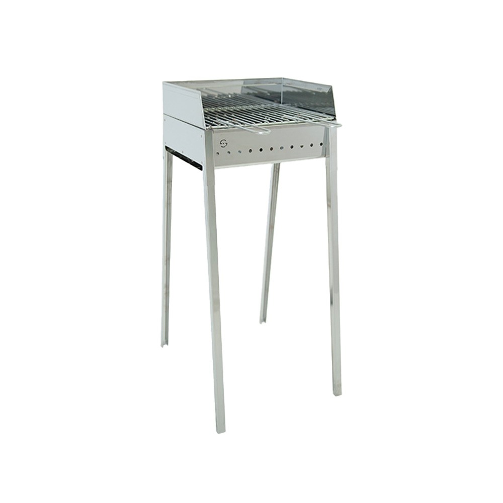Tragbarer Holzkohlegrill aus Eisen mit Grillrost 40x30 Stromboli
