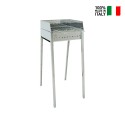 Tragbarer Holzkohlegrill aus Eisen mit Grillrost 40x30 Stromboli Verkauf