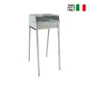 Tragbarer Holzkohlegrill aus Eisen mit Grillrost 40x30 Stromboli Verkauf
