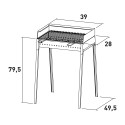 Tragbarer Holzkohlegrill aus Eisen mit Grillrost 40x30 Stromboli Lagerbestand