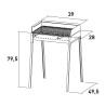 Tragbarer Holzkohlegrill aus Eisen mit Grillrost 40x30 Stromboli Lagerbestand