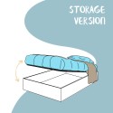 Graues Doppelbett 160x190cm mit Stauraum Demas Nod Concrete Katalog