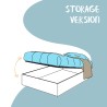 Graues Doppelbett 160x190cm mit Stauraum Demas Nod Concrete Katalog