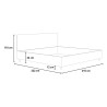 Doppelbett mit Aufbewahrungsrahmen Modernes Design Antea 200x210 