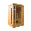 Finnische Heimsauna aus Holz für 2 Personen mit Infrarot-Quarz Apollon 2 Aktion
