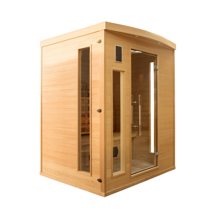 Infrarot-Heimsauna aus Holz, finnische 3-Personen-Quarz Apollon 3 Aktion Infrarot-Heimsauna aus Holz, finnische 3-Personen-Quarz Apollon 3 Aktion