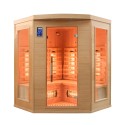 Eck-Infrarotsauna aus Holz für Zuhause 3/4 Personen Apollon 3C Verkauf
