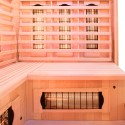 Eck-Infrarotsauna aus Holz für Zuhause 3/4 Personen Apollon 3C Modell