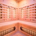Eck-Infrarotsauna aus Holz für Zuhause 3/4 Personen Apollon 3C Maße