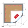 Infrarot-Ecksauna Finnisch 3 Personen für Zuhause Dual Healthy Spectra 4 Lagerbestand