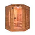 Infrarot-Ecksauna Finnisch 3 Personen für Zuhause Dual Healthy Spectra 4 Aktion