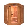 Infrarot-Ecksauna Finnisch 3 Personen für Zuhause Dual Healthy Spectra 4 Aktion