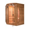 Infrarot-Ecksauna Finnisch 3 Personen für Zuhause Dual Healthy Spectra 4 Angebot