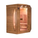 Infrarot-Ecksauna Finnisch 3 Personen für Zuhause Dual Healthy Spectra 4 Verkauf