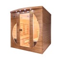 Infrarot-Sauna aus Holz für 4 Personen, finnisch, Heimgebrauch Dual Healthy Spectra 5 Sales