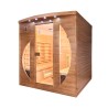 Infrarot-Sauna aus Holz für 4 Personen, finnisch, Heimgebrauch Dual Healthy Spectra 5 Sales