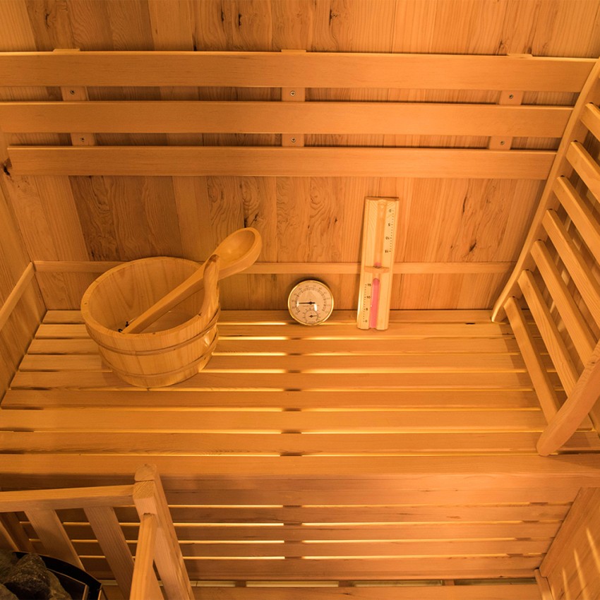 Finnische Sauna Traditionell Aus Holz Von Zuhause 2 Personen Ofen 3,5 KW Zen 2