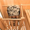 Finnische Heimsauna 3 Personen aus Holz mit Elektroofen 4,5 kW Zen 3 Lagerbestand