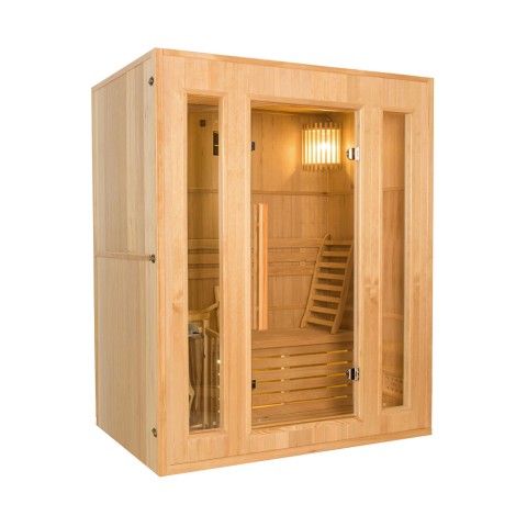 Finnische Heimsauna aus Holz, 3 Personen, Elektroofen 4,5 kW Zen 3 Aktion