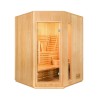 Ecksauna aus Holz für 3 Personen mit Elektroofen Zen 3C Aktion