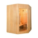 Heimsauna Finnisch 3-Personen Eckmodell mit Elektroofen 4,5 kW Zen 3C Angebot