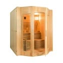 Traditionelle finnische Heimsauna 4 Personen aus Holz mit Elektroheizung Zen 4 Sales