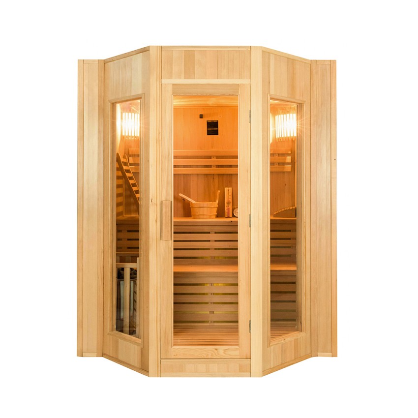 Traditionelle finnische Heimsauna 4 Personen aus Holz mit Elektroheizung Zen 4 Aktion Traditionelle finnische Heimsauna 4 Personen aus Holz mit Elektroheizung Zen 4 Aktion