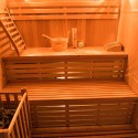 Traditionelle finnische Haussauna 4 Plätze in Holz Zen Elektroofen 4 Rabatte
