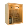 Finnische Heimsauna aus Holz, 3 Plätze, 3,5 kW Ofen Sense 3 Aktion