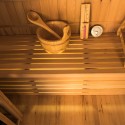 Finnische Holzhaussauna für 3 Personen mit 4,5 kW Heizung Sense 3 Rabatte