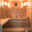 Finnische Holzsauna für 4 Personen, 4,5 kW Ofen Sense 4, für Zuhause Rabatte
