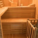 Finnische Holzsauna für 4 Personen, 4,5 kW Ofen Sense 4, für Zuhause Katalog