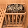 Finnische Holzsauna für 4 Personen, 4,5 kW Ofen Sense 4, für Zuhause Modell